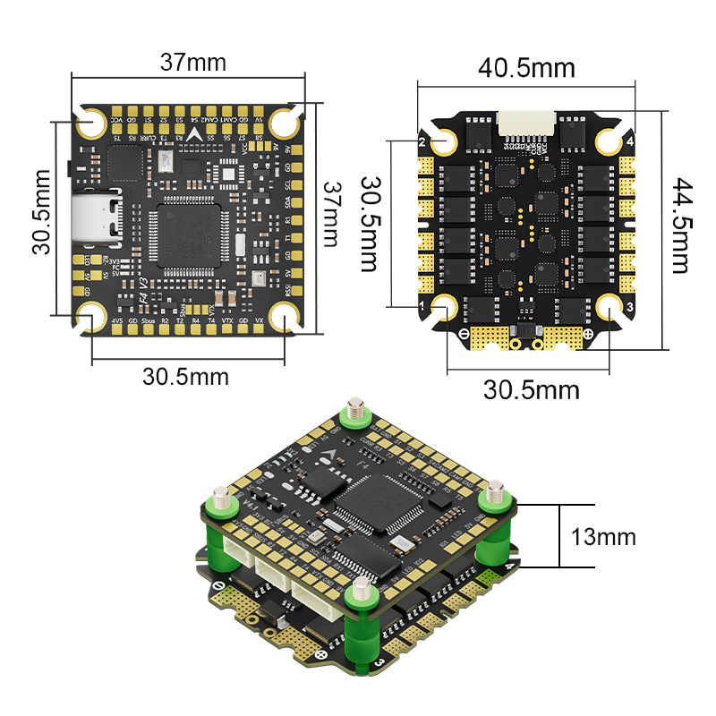 Aocoda-RC F465S V4 Stack F405  - مراجعة Speedybee F405 V4 Bls 55A Stack وسعره